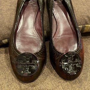 Tory Burch Maroon leather flats size 7.5